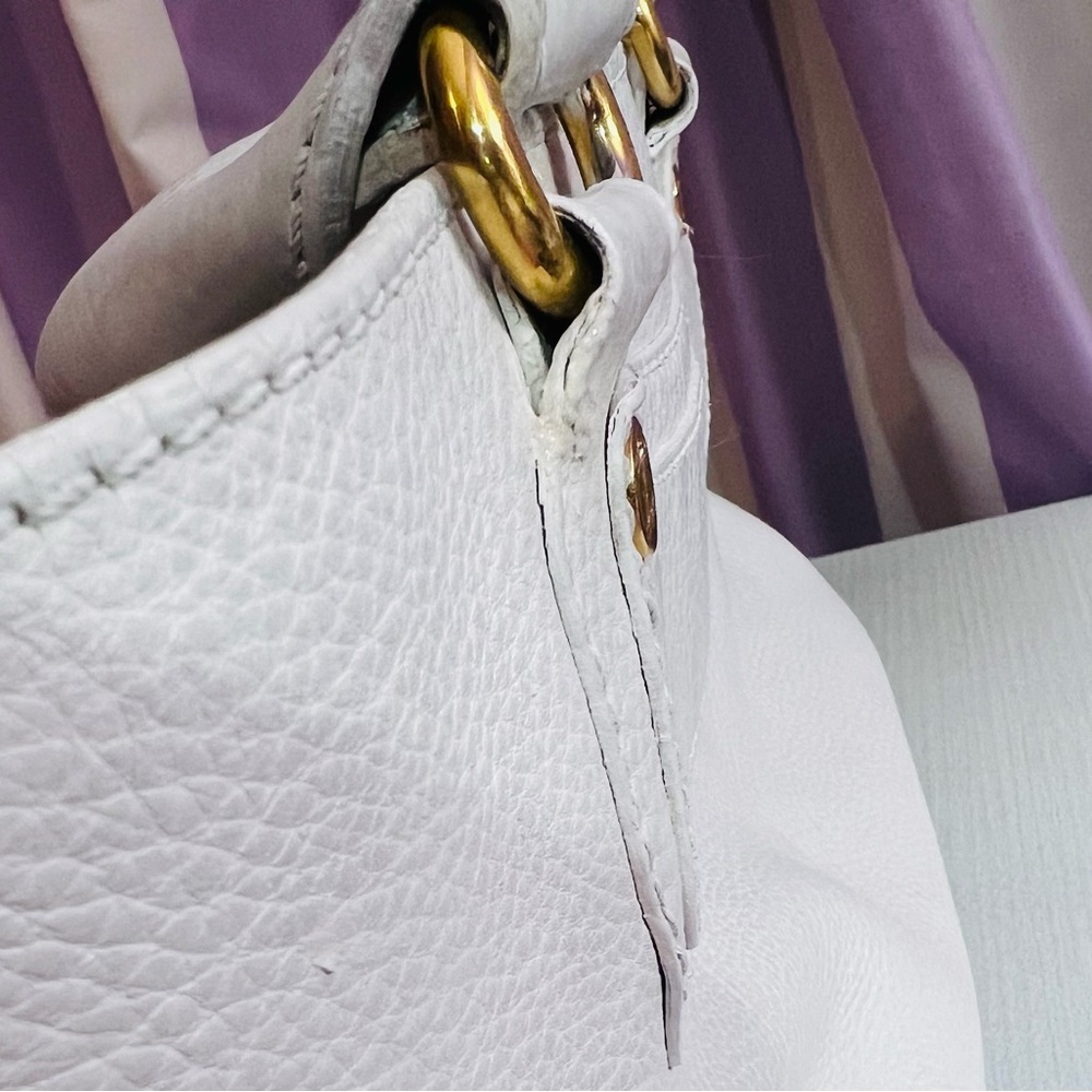 Celene White Satchel Textured Leather - Picture 15 of 16